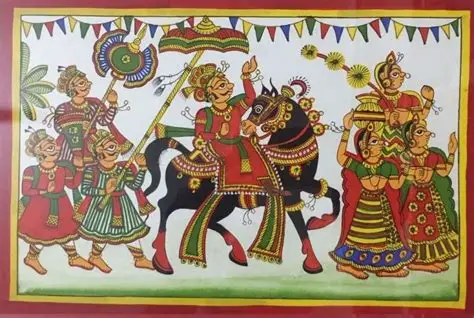 Royal Procession Phad Painting